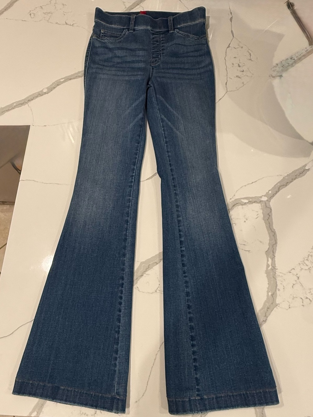 Spanx Women’s Dark Wash Flared Jeans - Blue